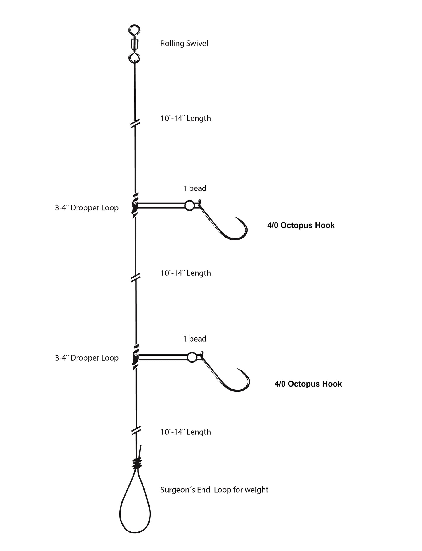 Blackfish Hi-Lo Rigs - 10 Pack