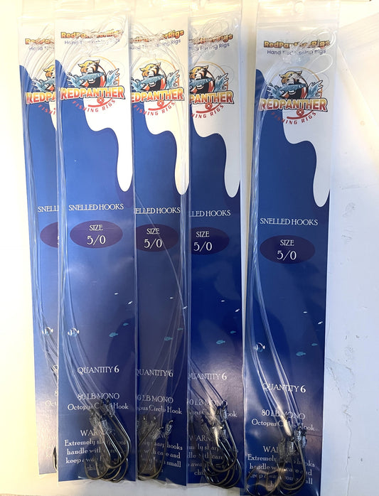 5/0 Octopus Snells 5 Count